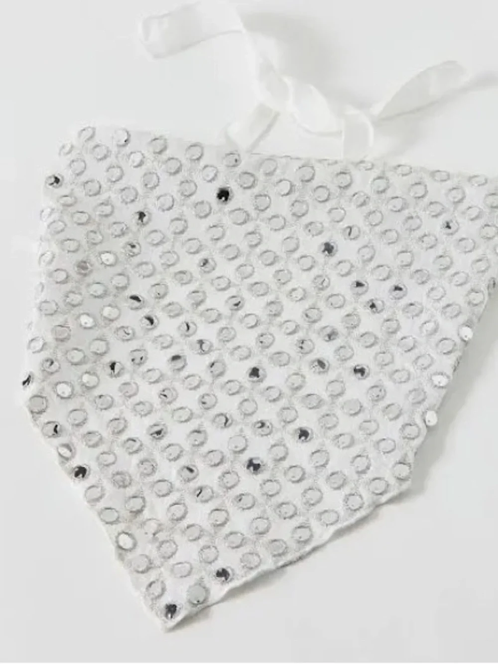 Urban Outfitters White Mirrored Triangle Headscarf